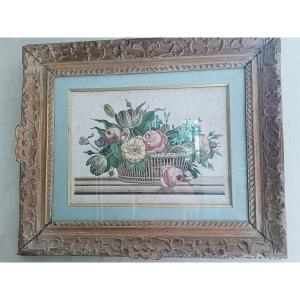 Engraving XVIII Em Enhanced With Watercolor