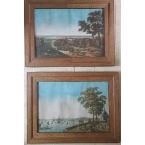 Two Veduti Of The City Of Bordeaux