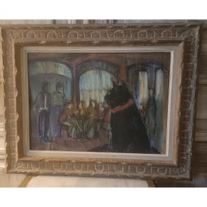 Black Cat Painting