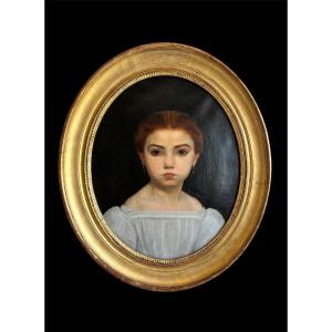 "little Girl With Red Hair" French School, 19th Century