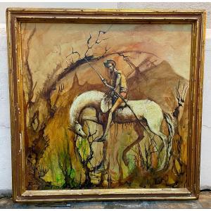 Board. Oil On Canvas. Don Quixote