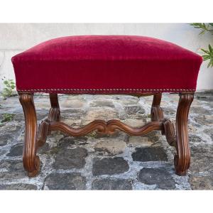 Louis XIII Stool In Molded Walnut