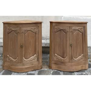Pair Of Regency Style Corner Cabinets