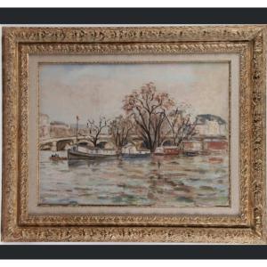 Painting. Oil On Canvas. Paris. The Seine