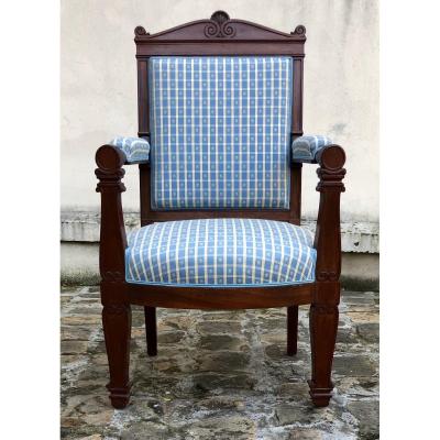Jacob Stamped Mahogany Armchair