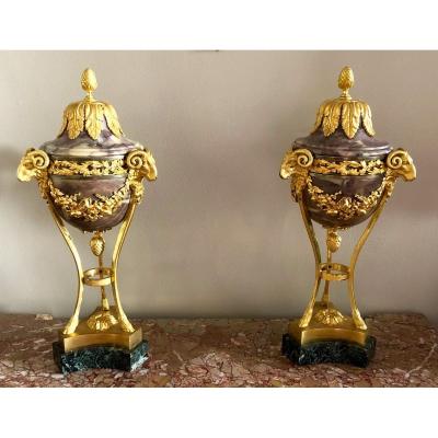 Pair Of Louis XVI Athenian Vases