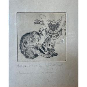 Gilbert Poillerat - Engraving Ea Impermanence Of Things 1977