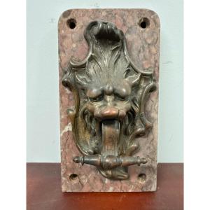 Napoleon III Bronze Lion Electric Property Doorbell 