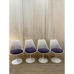 4 Tulip Chairs By Eero Saarinen For Knoll