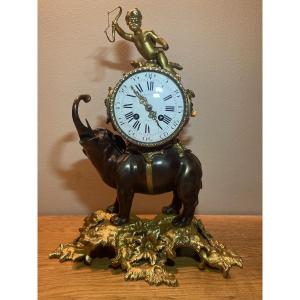 19th Century Elephant Clock By A. Giroux 