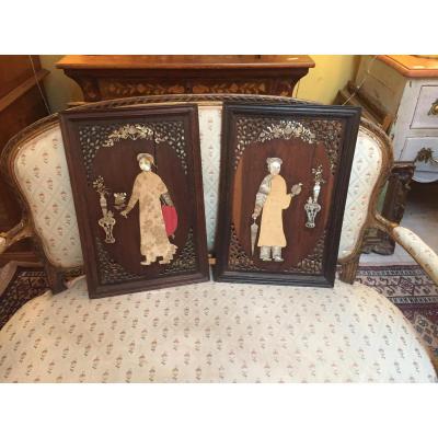 Pair Of Panels Asians