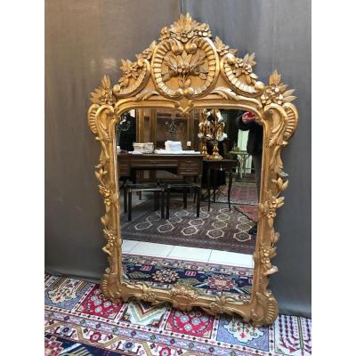 Golden Wood Mirror