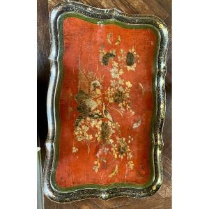 Large Rectangular Asian Serving Tray, Late 19th Century