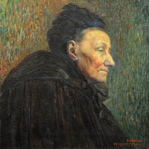 Edmond De Maertelaere (1876 - 1938) Old Woman, Pont Aven