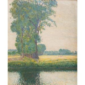View Of Afsnee By Fritz Van Loo (1871-1957)