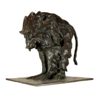 Guido Righetti Bronze Sacred Hamadryas Baboon (model C. 1917)