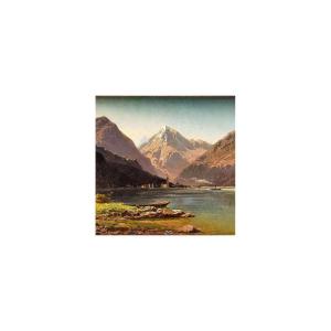 Roffiaen François (1820-1898)+oil On Panel, Fluelen, Lac Des Quatre Cantons (suisse)