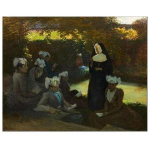 Fournier Hippolyte (1853-1926)+  Promenade De Dimanche (the Walk On Sunday)