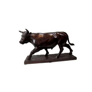 Bronze Ox Sculpture By Raymond De Meester - (1904 - 1995)