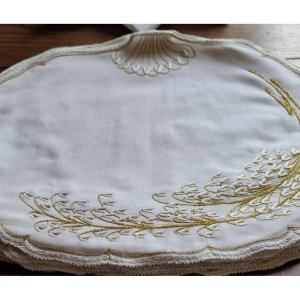 Ten "maison Noel" (paris) Placemats And Ten Matching Napkins