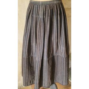 Striped Droguet Petticoat - 1850/1880 - Handmade - Origin: Western France