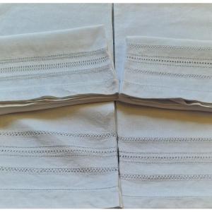 Suite Of Six Bath/face Towels - 1930 - White -