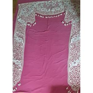 Portiere In Linen And Hemp - Period 1900 - Large Dimensions