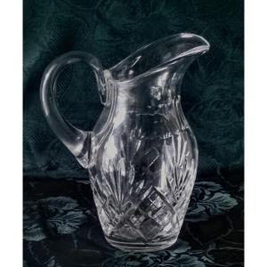 Water Jug, Saint Louis Crystal Pitcher, Chantilly Model