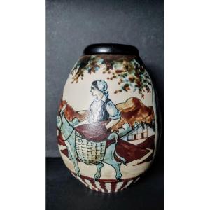 Ciboure Ceramic Vase By Madeleine Moreau