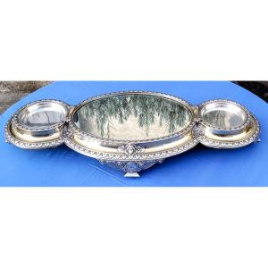 Silvered Bronze Centerpiece, 19th Century, Elkinton & Co. Manufacture