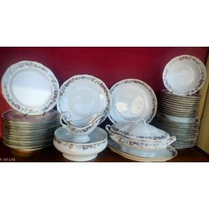 Limoges Chastagner Tableware Floral 42 Pieces