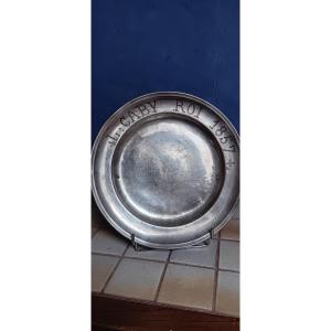 Pewter Dish From Lille - 19th Century
