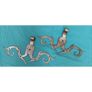 Pair Of 18th Century Mustache Hinges