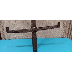 Triple Hook Wrought Iron Rack - 17th Century