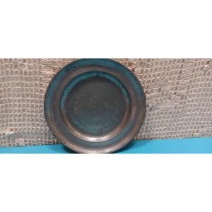Pewter Plate Late 18th - Early 19th Century