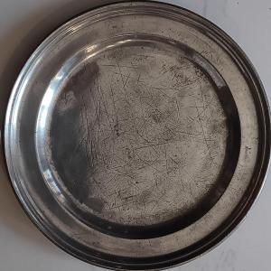 Pewter Plate From Strasbourg, Late 18th Century