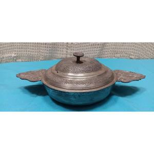 Covered Pewter Bowl Paris - 18th Century