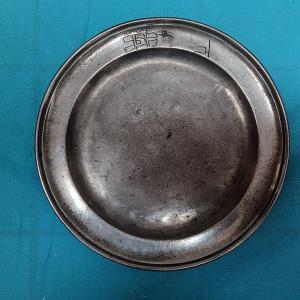 Pewter Plate From Mulhouse - 18th Century 