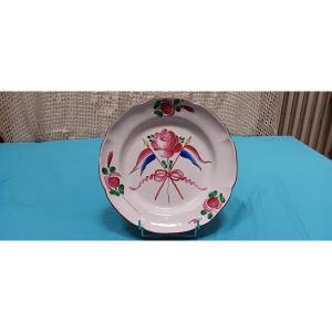 Revolutionary Earthenware Plate From Islettes - Late 18th Century
