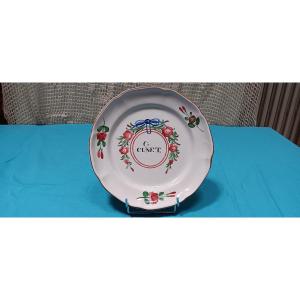 Lunéville Patronymic Plate - Early 19th Century.