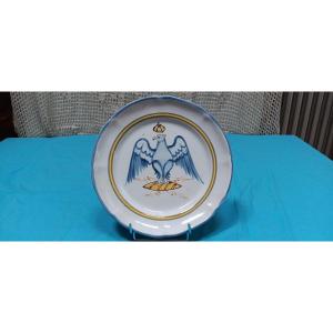 Waly Earthenware Plate - 19th Century.