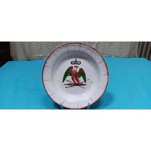 Islettes Earthenware Plate - 19th Century.