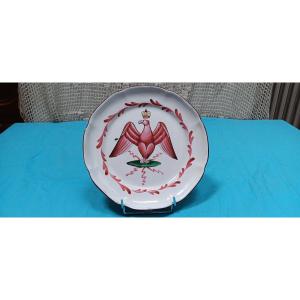 Islettes Earthenware Plate - 19th Century.