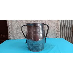 Burgundy Pewter Flour Dish - 18th Century.