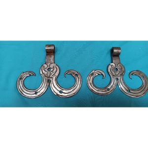 Wrought Iron Mustache Hinge 18th Century