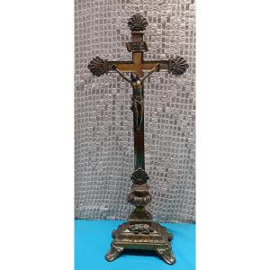 Bronze Church/altar Crucifix - 18th Century
