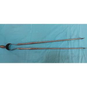Wrought Iron Fire Tongs - 19th Century