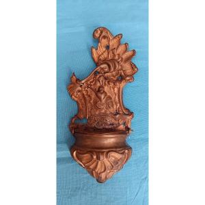 Gilded Brass Holy Water Font - 18th Century