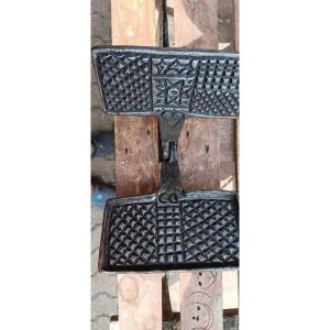 Wrought Iron Wedding Waffle Mold, 18th Century