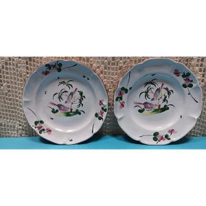 Pair Of Plates From Islettes Or Lunéville, Early 19th Century